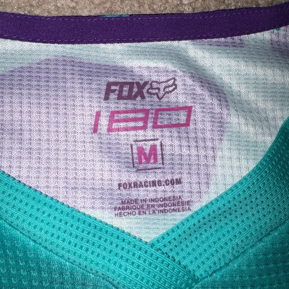 Fox 180 Teal and Purple Jersey - Picture 3 of 3